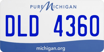 MI license plate DLD4360
