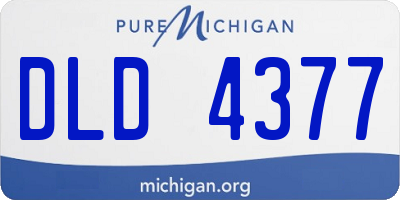 MI license plate DLD4377