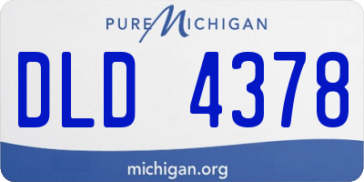 MI license plate DLD4378