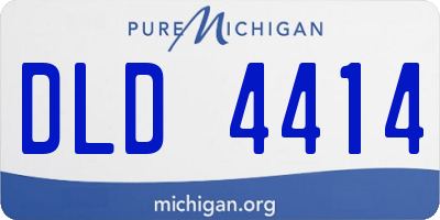MI license plate DLD4414