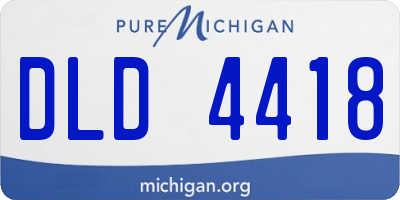 MI license plate DLD4418