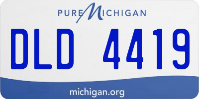 MI license plate DLD4419