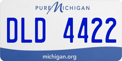 MI license plate DLD4422