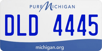MI license plate DLD4445