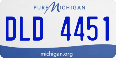 MI license plate DLD4451