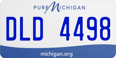 MI license plate DLD4498