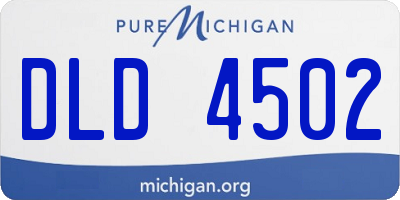 MI license plate DLD4502