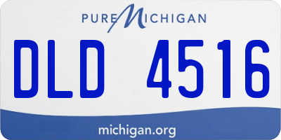 MI license plate DLD4516