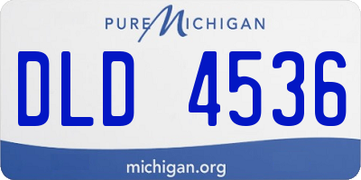 MI license plate DLD4536