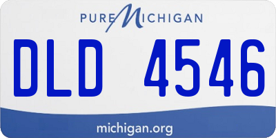 MI license plate DLD4546