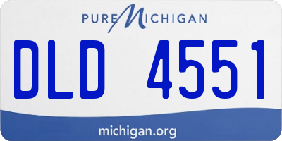 MI license plate DLD4551