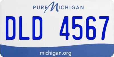 MI license plate DLD4567