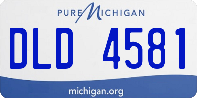 MI license plate DLD4581