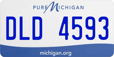MI license plate DLD4593