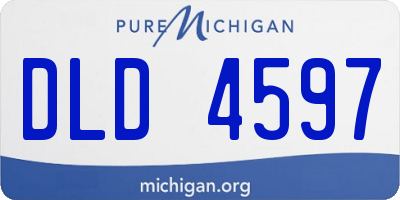 MI license plate DLD4597