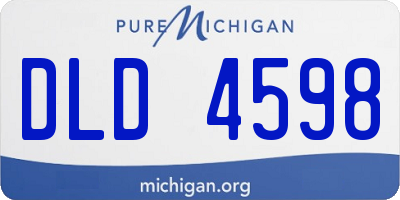 MI license plate DLD4598