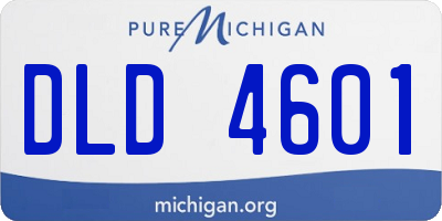 MI license plate DLD4601