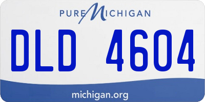 MI license plate DLD4604