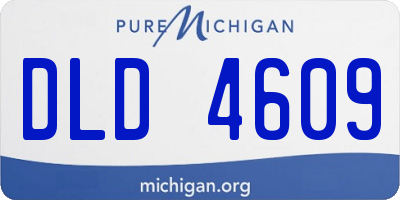 MI license plate DLD4609