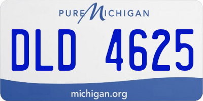 MI license plate DLD4625