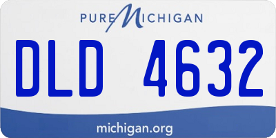 MI license plate DLD4632