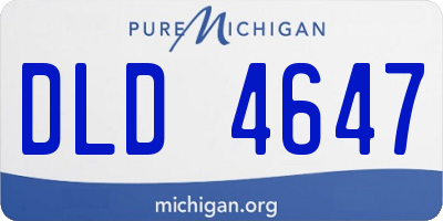 MI license plate DLD4647