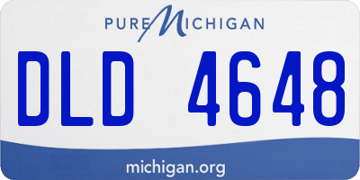 MI license plate DLD4648