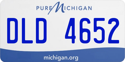 MI license plate DLD4652