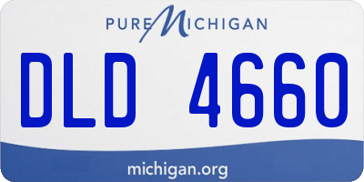 MI license plate DLD4660