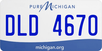 MI license plate DLD4670