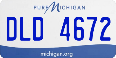 MI license plate DLD4672