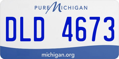 MI license plate DLD4673