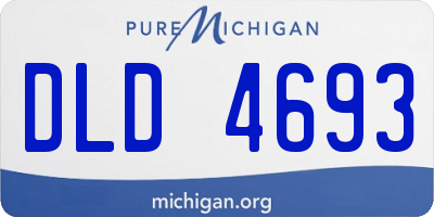 MI license plate DLD4693