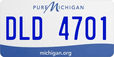 MI license plate DLD4701