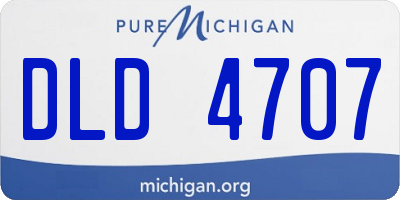 MI license plate DLD4707
