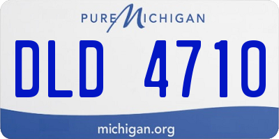 MI license plate DLD4710