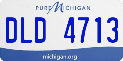 MI license plate DLD4713