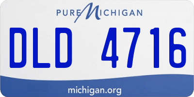 MI license plate DLD4716