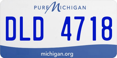 MI license plate DLD4718
