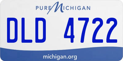 MI license plate DLD4722