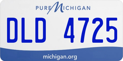 MI license plate DLD4725