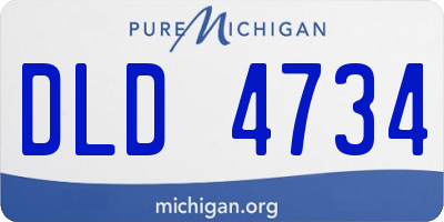 MI license plate DLD4734