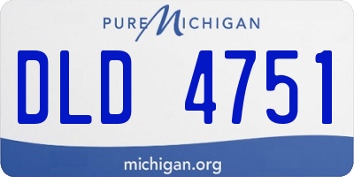 MI license plate DLD4751