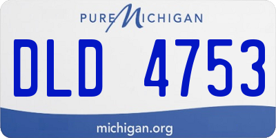 MI license plate DLD4753
