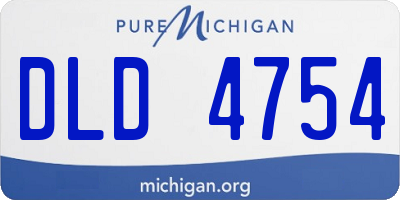 MI license plate DLD4754