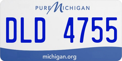 MI license plate DLD4755