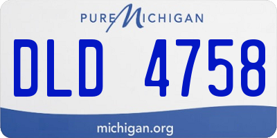 MI license plate DLD4758