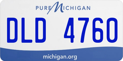 MI license plate DLD4760