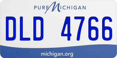 MI license plate DLD4766