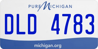 MI license plate DLD4783